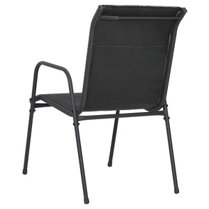 Galleria Design Garden Chairs 4 pcs Steel and Textilene Black