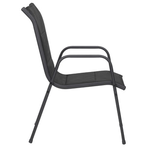 Galleria Design Garden Chairs 6 pcs Steel and Textilene Black
