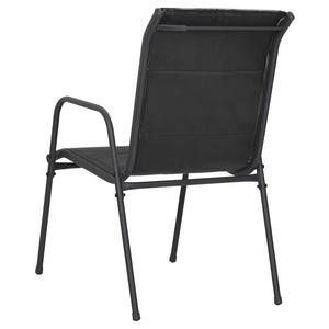 Galleria Design Garden Chairs 6 pcs Steel and Textilene Black