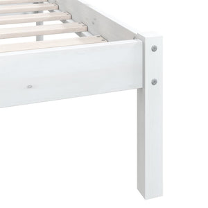 Galleria Design 810068 Galleria Design Bed Frame without Mattress White Solid Wood 90x200 cm