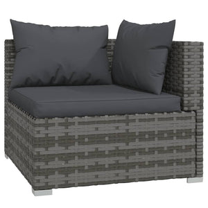 Galleria Design 2-Seater Sofa with Cushions Black Poly Rattan