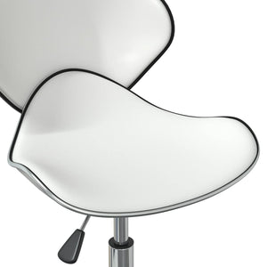Galleria Design Swivel Dining Chairs 4 pcs White Faux Leather