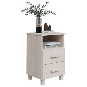 Galleria Design Bedside Cabinets HAMAR 2 pcs White 40x35x62 cm Solid Wood
