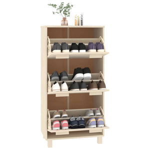 Galleria Design Shoe Cabinet HAMAR Honey Brown 59.5x35x117 cm Solid Wood Pine