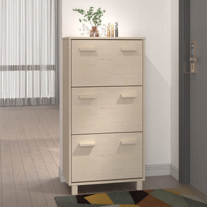 Galleria Design Shoe Cabinet HAMAR Honey Brown 59.5x35x117 cm Solid Wood Pine