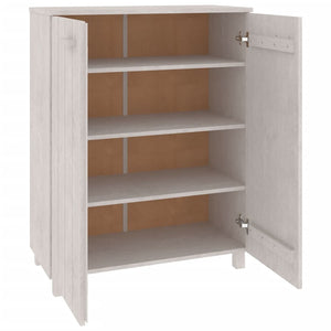 Galleria Design Shoe Cabinet HAMAR White 85x40x108 cm Solid Wood Pine