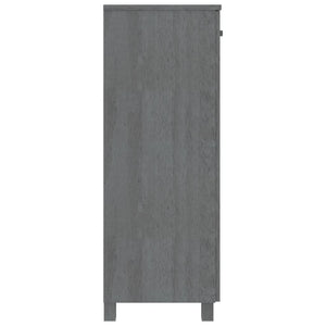 Galleria Design Shoe Cabinet HAMAR Dark Grey 85x40x108 cm Solid Wood Pine