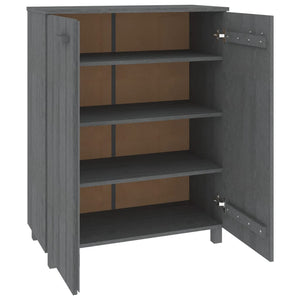 Galleria Design Shoe Cabinet HAMAR Dark Grey 85x40x108 cm Solid Wood Pine