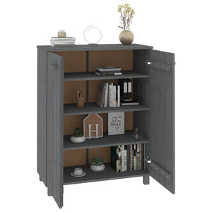 Galleria Design Shoe Cabinet HAMAR Dark Grey 85x40x108 cm Solid Wood Pine