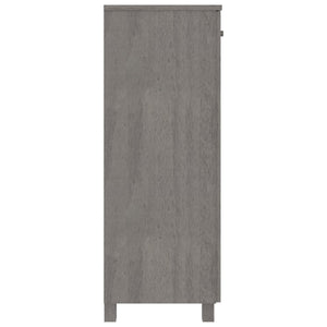Galleria Design Shoe Cabinet HAMAR Light Grey 85x40x108 cm Solid Wood Pine