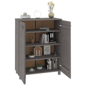 Galleria Design Shoe Cabinet HAMAR Light Grey 85x40x108 cm Solid Wood Pine