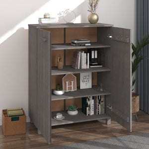 Galleria Design Shoe Cabinet HAMAR Light Grey 85x40x108 cm Solid Wood Pine