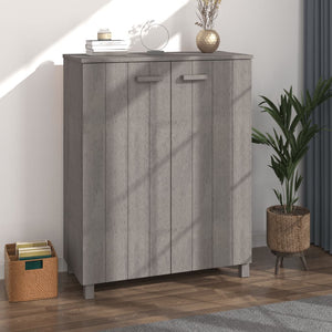 Galleria Design Shoe Cabinet HAMAR Light Grey 85x40x108 cm Solid Wood Pine