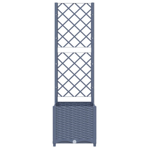 Galleria Design Garden Planter with Trellis Blue Grey 120x40x136 cm PP