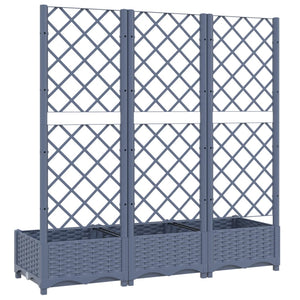 Galleria Design Garden Planter with Trellis Blue Grey 120x40x136 cm PP