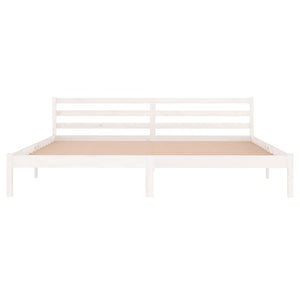 Galleria Design Bed Frame without Mattress Solid Wood Pine 200x200cm White