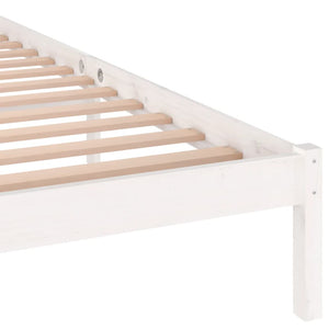 Galleria Design Bed Frame without Mattress Solid Wood Pine 200x200cm White