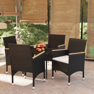 Galleria Design 9 Piece Garden Dining Set with Cushions Black