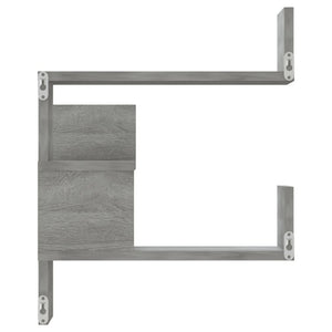 Galleria Design Wall Corner Shelves 2 pcs Grey Sonoma 40x40x50 cm Engineered Wood
