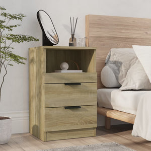Galleria Design Bedside Cabinets 2 pcs Black Engineered Wood