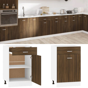 Galleria Design Drawer Bottom Cabinet Lyon Brown Oak 50x46x81.5 cm Engineered Wood