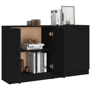 Galleria Design Sideboards 2 pcs Black 60x30x70 cm Engineered Wood