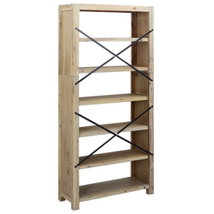 Galleria Design 6-Tier Bookcase 80x30x170 cm Solid Wood Acacia