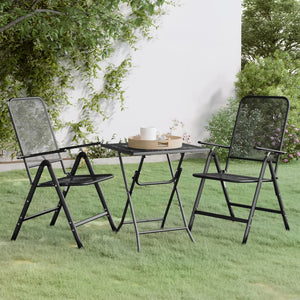 Galleria Design 5 Piece Garden Dining Set Expanded Metal Mesh Anthracite