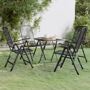 Galleria Design 5 Piece Garden Dining Set Expanded Metal Mesh Anthracite