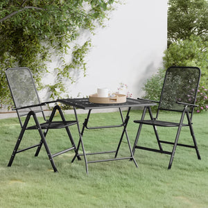 Galleria Design 5 Piece Garden Dining Set Expanded Metal Mesh Anthracite