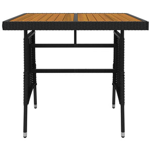 Galleria Design 5 Piece Outdoor Dining Set Poly Rattan Black