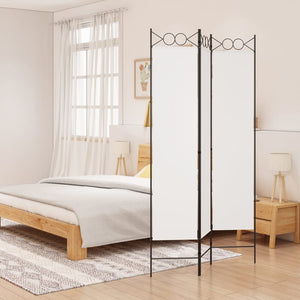 Galleria Design 3-Panel Room Divider White 120x200 cm Fabric