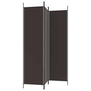 Galleria Design 3-Panel Room Divider Brown 150x200 cm Fabric
