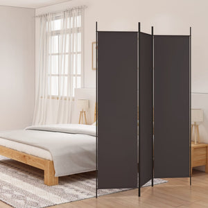 Galleria Design 3-Panel Room Divider Brown 150x200 cm Fabric