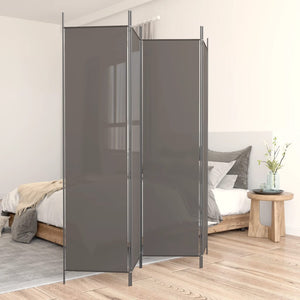 Galleria Design 4-Panel Room Divider Anthracite 200x220 cm Fabric