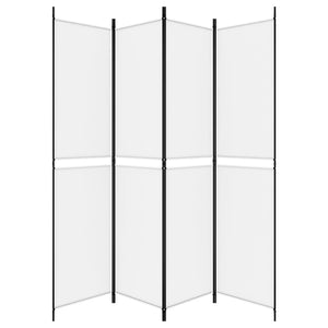 Galleria Design 4-Panel Room Divider White 200x220 cm Fabric
