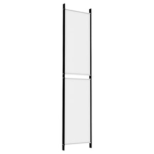 Galleria Design 4-Panel Room Divider White 200x220 cm Fabric