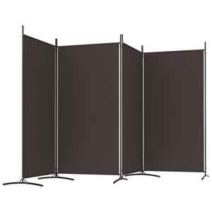 Galleria Design 4-Panel Room Divider Brown 346x180 cm Fabric