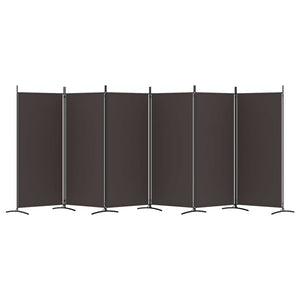 Galleria Design 6-Panel Room Divider Brown 520x180 cm Fabric
