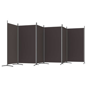 Galleria Design 6-Panel Room Divider Brown 520x180 cm Fabric