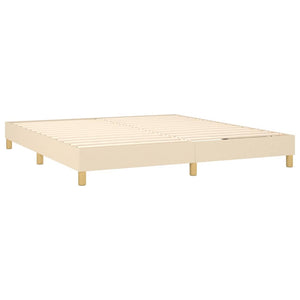 Galleria Design Bed Frame without Mattress Cream 180x200 cm Super King Fabric