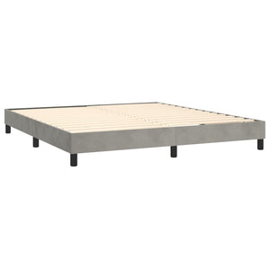 Galleria Design Bed Frame without Mattress Light Grey 180x200 cm Super King Velvet