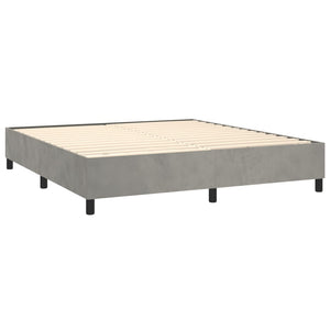 Galleria Design Bed Frame without Mattress Light Grey 180x200 cm Super King Velvet