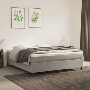 Galleria Design Bed Frame without Mattress Light Grey 180x200 cm Super King Velvet