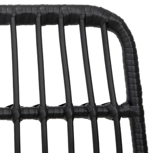Galleria Design Garden Chairs 2 pcs Black 48x62x84 cm PE Rattan