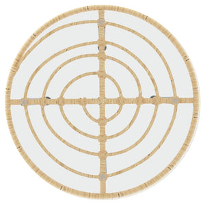 Galleria Design Dining Table Black Ø50 cm Tempered Glass and Steel