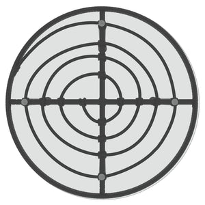 Galleria Design Dining Table Black Ø50 cm Tempered Glass and Steel