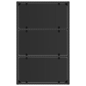 Galleria Design 4 Piece Garden Lounge Set with Cushions Black Poly Rattan