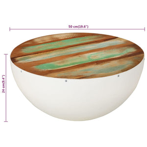 Galleria Design Bowl-shaped Coffee Table Ø50x24.5 cm Solid Wood Reclaimed