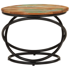 Galleria Design Coffee Table Ø50x40 cm Solid Wood Reclaimed and Steel